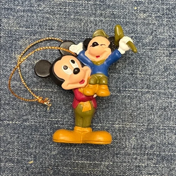 1992 Avon Disney Mickey Mouse Bob Cratchit Tiny Tim Christmas Carol Ornament - Picture 2 of 5